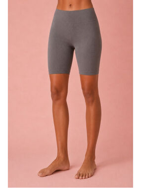 Avocado Ribbed Bike Shorts Taupe High Rise Athleisure Pilates Luxury Activewear